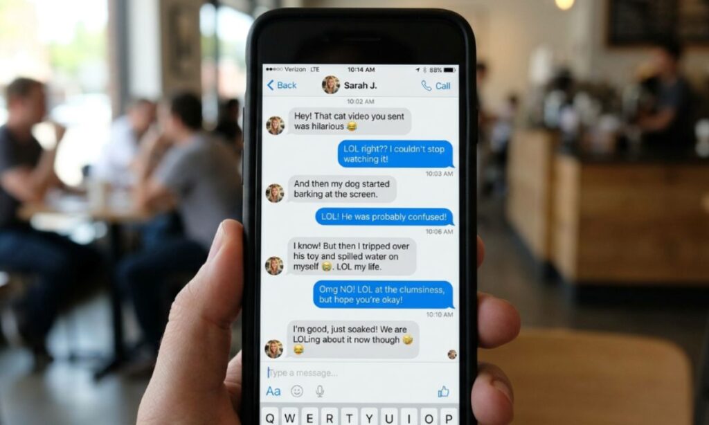 Examples of LOL in Text Conversations