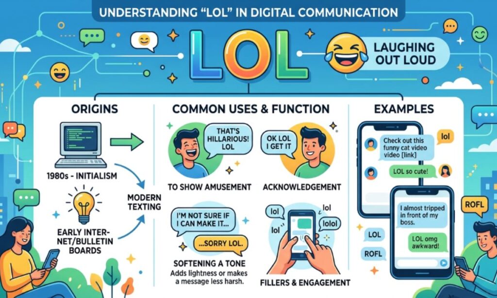 LOL Meaning in Texting Examples, Origins & Common Uses