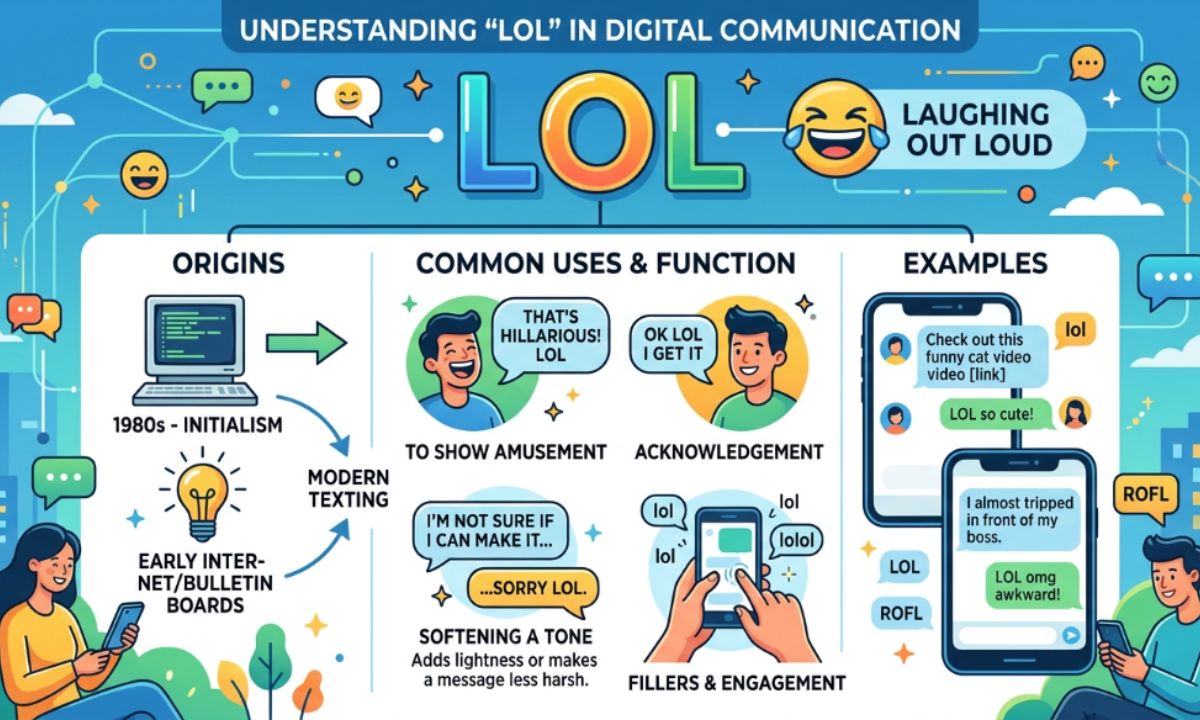 LOL Meaning in Texting Examples, Origins & Common Uses