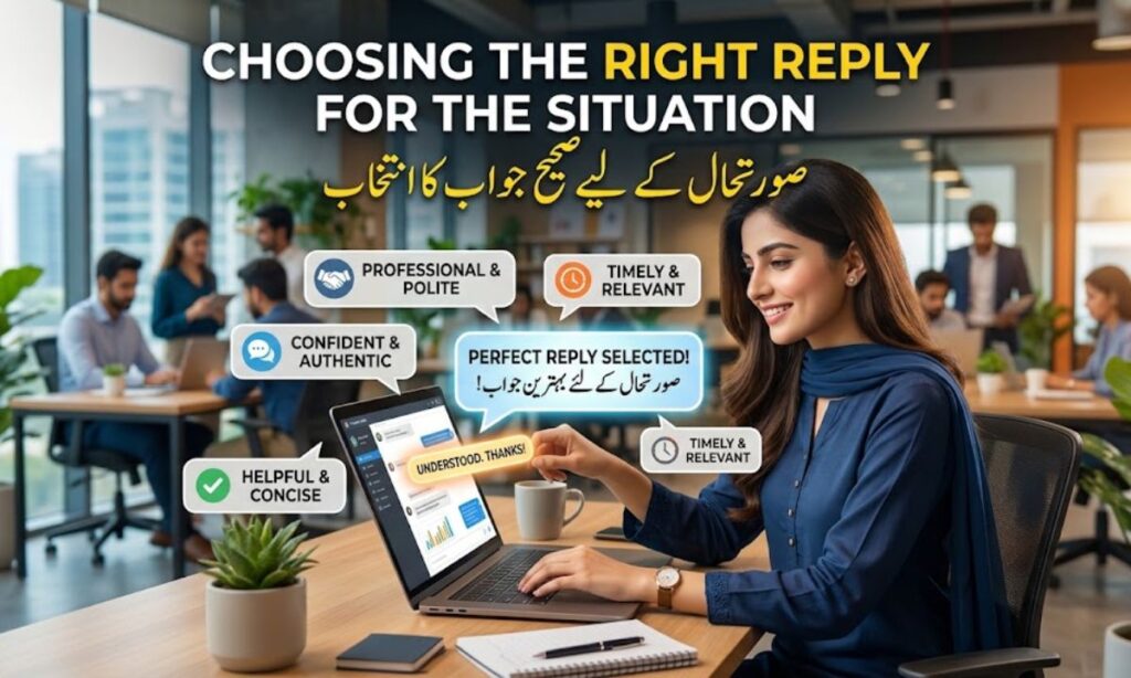 Choosing the Right Reply for the Situation